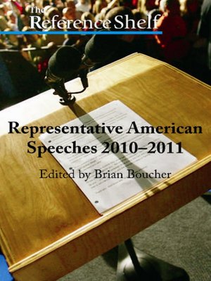 cover image of The Reference Shelf: Representative American Speeches 2010-2011